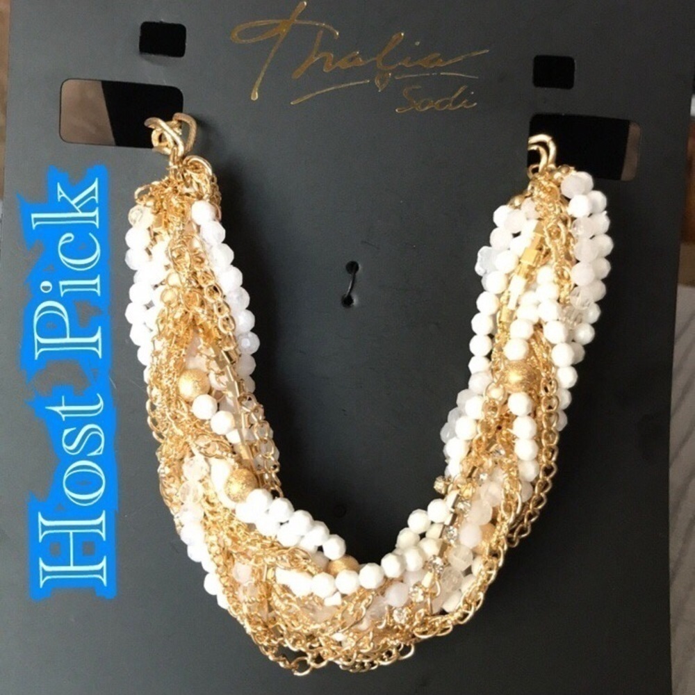 ✅3X Host Pick✅ White Torsade Tower Necklace